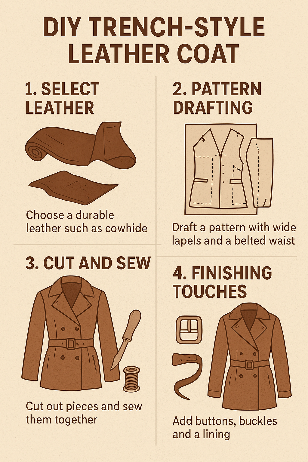 DIY Trench-Style Leather Coat